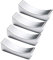 Lot de 4 porte-baguettes/couteaux en acier inoxydable poli Silver