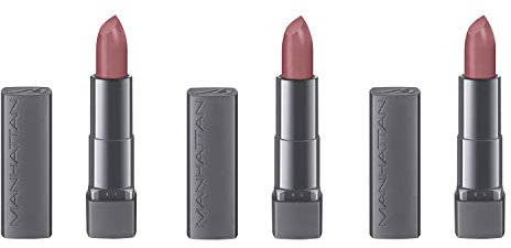 Manhattan All In One Matte Lippenstift, Matter Lipstick für definierte Lippen und ein langanhaltendes satin-mattes Finish, Farbe Brown-ish 100, 1 x 4 g