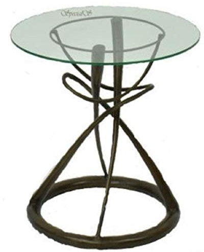 Casa Padrino Designer Esstisch Bronze Ø 71 x H. 70 cm - Runder Esszimmertisch mit Glasplatte - Luxus Qualität