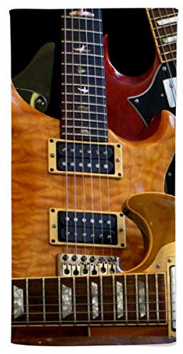 fotobar!style Duschtuch 70 x 140 cm Legendäre Rockgitarren