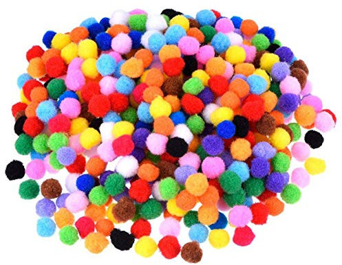 Xinlie Pom Pom Kugeln Pom Poms für Handwerk Herstellung Filzkugeln Bunt Pompons zum Basteln Mini Pom Poms Bälle Bunte Pompom für Kinder und Erwachsene Dekorieren Verzieren Nähen DIY Party (1000 Stück)