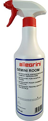 Gemini Room Detergente Con Cloro Attivo Pronto Uso Spray Igiene Facilità Di Utilizzo ed Alta Risciacquabilità Indicato Per La Pulizia Di Ambienti Pubblici 750ml