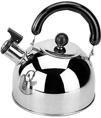 Wasserkessel Edelstahlkessel Kliming Große Kapazität Pfeife Induktion Herd Teekanne Wasserkocher Metall Tee Kessel Camp Kitchen Teekessel (Color : 3L)