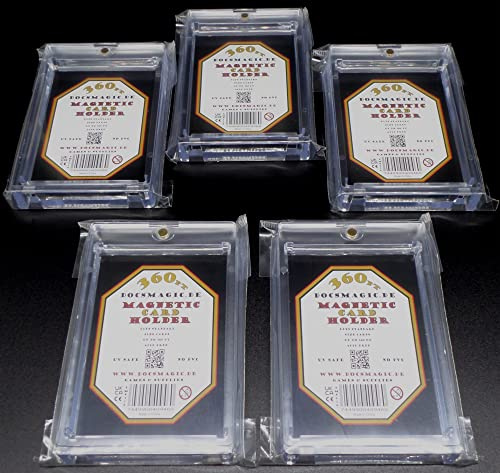 docsmagic.de 5 x Magnetic Card Holder Clear 360 PT UV Safe - Magnet Kartenhalter