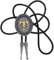 STARBRILLIANT Bolo-Krawatte Im Vintage-Stil, Buchstabe A Bis Z, Mit Rindsleder-Seil, Oval, Schwarz (T)
