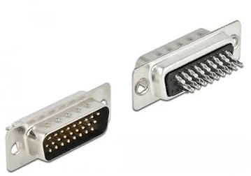 Delock D-Sub HD 26 Pin Stecker Metall, Lötversion, 4 Stück