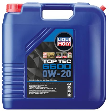 1x 20L Liqui Moly Motoröl Top Tec 6600 0W-20 | 21412, Top Tec 6600 0W-20