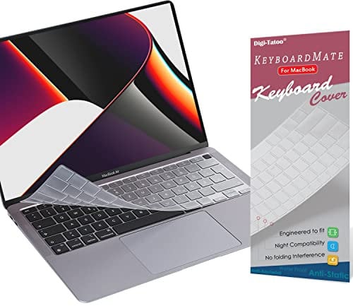 Digi-Tatoo Cubre Teclado Compatible con MacBook Air Antiguo de 13 Pulgadas (Modelo A2337/A2179 diseño de Teclado Español) - Funda de Teclado, Premium Protector de Cubierta de Teclado (Transparente)
