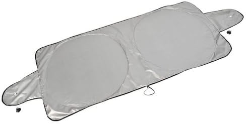 Bâche Pare-Brise Voiture Anti-Givre et Anti-Soleil – Protection Hiver/été imperméable avec ventouses – 206 x 70 cm – Polyester argenté