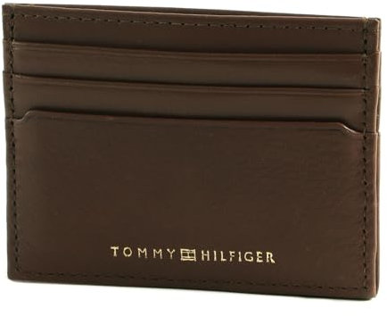 TOMMY HILFIGER Premium Leather CC Holder Dark Chestnut