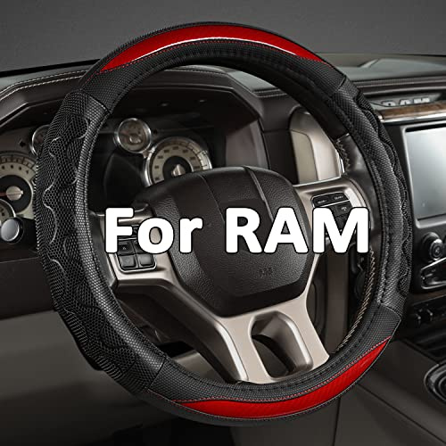 Giant Panda Lenkradbezug für Dodge Ram 1500 – Auto-Lenkradabdeckungen für Dodge Ram 2500 3500 15,5-16 Zoll – Rot