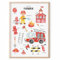MeinBaby123® Bilder Kinderzimmer | DIN A2 Poster Feuerwehr | Feuerwehrauto, Feuerwehrmann | Deko Kinderzimmer Junge | Babyzimmer Deko | Wandposter Premium (Feuerwehr V1)
