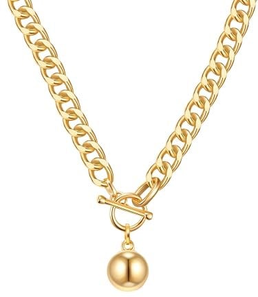 Lulu Jane Damen Kette Metall-Legierung gelbgold Modeschmuckhalskette