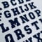 Medium Iron on Letters and Numbers for Clothing Jeysey Hat Letterman Jackets Clothes Embroidered Varsity Letter Patches Navy Blue A-Z Fabric Felt Monogram Appliques Custom Name Patches