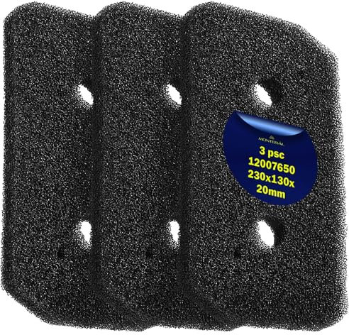 3 Piezas Filtro Esponja Secadora 12007650 para Bosch Tiene el Tamaño 230 x 130 x 20 mm Filtros para Secadora de Ropa con Garantía de 10 Años - MONTERAL