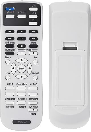 Litance Mando a distancia para proyector 2181830 para Epson Home Cinema 2100 2150, EH-TW5400 EH-TW5600 EH-TW5650 H850B H850C H851A H851B H851C H852A H852B H852C