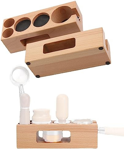 zalati Tamping Station Tamper Halter Holz Espresso Kaffee Filter Ständer Siebträger Rack für Kaffee Herstellung - 51/54mm