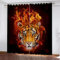 GIOVIA 3D Tiger Vorhänge Abdunkelnde Tier Tiger Kindervorhänge Vorhang mit ösen 2er Set Gardinen Blickdicht Verdunkelungs für Kinderzimmer Schlafzimmer Wohnzimmer B 150 X H 166 cm