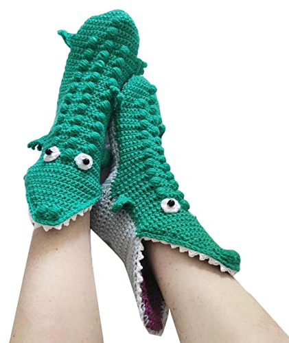 Niceyoeuk unny Socken Tierstrick Herren Damen Krokodil Socken Neuheit Skurrile Alligator Chamäleon 3D Manschette Warme Bodensocke
