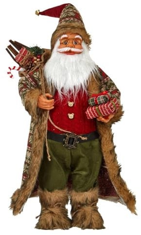 Amagogo Weihnachtspuppe, Feiertagsdekoration, Neujahr, Sammlerstück, Puppentisch, stehend, Weihnachtsmann-Figur, Weihnachtsmann-Dekoration, Dekoration, 60CM