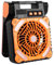 5200 Ah Solarventilator, Campingventilator mit Solarpanel, Wiederaufladbarer Solarbetriebener Ventilator für den Außenbereich, Stufenlose Geschwindigkeit und Leiser (ORANGE)