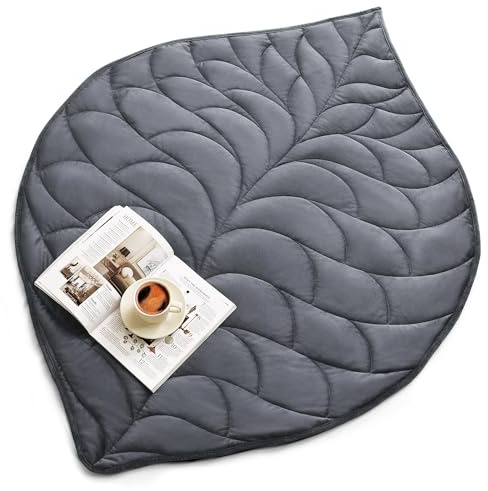 Kaisa Gewichtete Schoßdecke, 2,3 kg, 104,1 x 134,6 cm, gemütliche, luxuriöse Kristallsamt-gewichtete Decke für Erwachsene, tragbare Reisegewichtsdecke für Entspannung, Ganzjahresdecke
