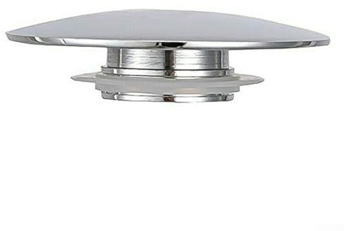 Tapa de fregadero para lavabo, pieza de repuesto para desagüe de lavabo, tapa de lavabo cromada plateada, botón pulsador de 66 mm