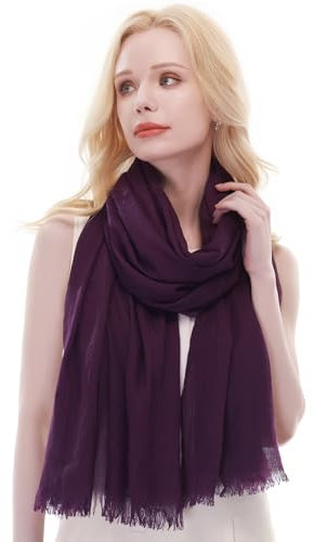 RIIQIICHY Sciarpa Viola Foulard Donna Pashmina Scialle Stola Elegante Cerimonia Invernale Primaverile Leggera Morbide Lunga Autunnale Estiva