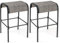 COSTWAY 2er Set Barhocker Outdoor, Barstühle mit gebogenem Stoffsitz, Tresenhocker bis zu 180 kg belastbar, Sitzhöhe 76 cm, rückenfreie Bistrohocker für Balkon, Garten & Poolbereich
