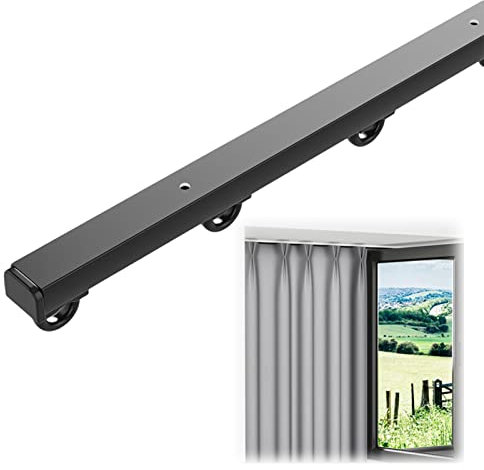 Ultradünne Duschvorhangschiene, schmale Deckenvorhangschiene, Aluminium-Raumteiler, Deckenschiene