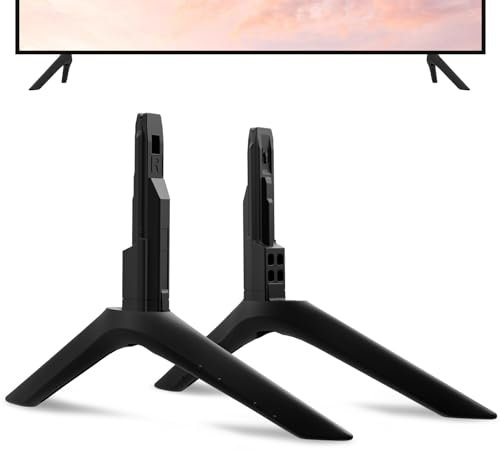 Not Universal TV Base Pedestal Feet for Samsung TV Legs for UN50TU8000FXZA UN50TU8200FXZA UN55TU8000FXZA UN55TU8200FXZA TV Stand Replacement Table Top TV Stand Base for Samsung Black