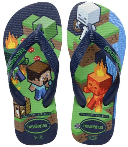 Havaianas Kids Minecraft, Navy Blue, 3/4 UK
