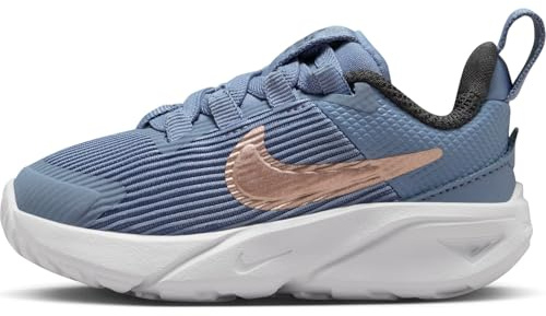Nike Jungen Unisex Kinder Star Runner 4 Babys und Kleinkinder Schuh, Ashen Slate/MTLC Red Bronze-Armory Navy, 21 EU