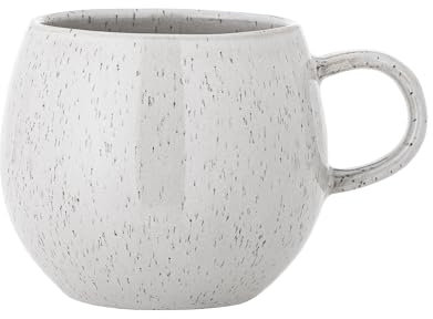 Bloomingville Addison Becher, Weiß, Steingut, T10,5xH10 cm, 500 ml