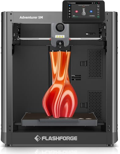 FLASHFORGE AD5M 3D Printer Fully Auto Calibration Print with 1-Click Max 600mm/s Speed, All-Metal CoreXY Structure Precise Printing, Easy-Maintenance Quick-Swap Nozzle, Print Size 220x220x220mm