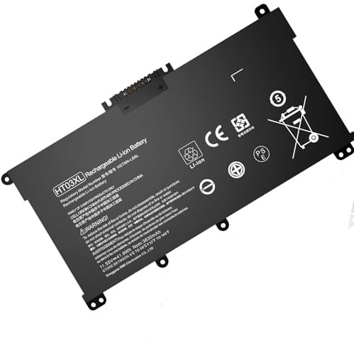 HJTPOWER HT03XL HTO3XL L11119-855 Batterie de rechange pour ordinateur portable HP 14M-DH0003DX 14M-DH1003DX 15T-DA000 15T-CS200 15-CW1XXX 15T-CS300 Pavilion 15-DA 15-DB 15-DY 14-CE 14-CE 15-7-BY 17