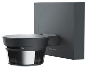Busch-Wächter® Pro Set: Busch-Jaeger 6851/22-135 220° BT Bewegungsmelder mit Steuerung via Bluetooth App Flexible Montage + 6851/DR-135 Designrahmen Anthrazit