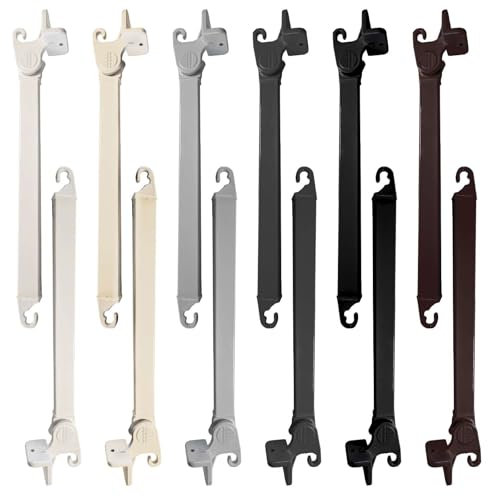 TENDEEVOLUTION - Coppia di Braccetti per Tende da Sole a Caduta 100% in Alluminio da 50 e 70 cm, Bracci Tende da Sole per Balcone Esterne (MARRONE 70 CM)