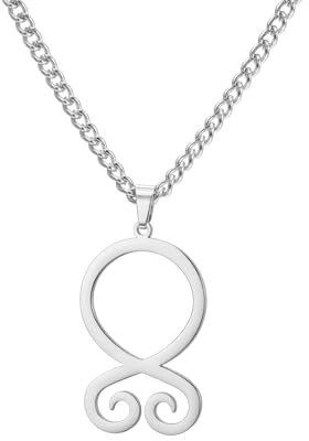 EUEAVAN Trollkreuz Halskette Wikinger Anhänger Edelstahl Trollkreuz Trollkors Schutzamulett Nordischer Schmuck für Männer Frauen