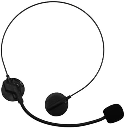 Fake Microphone,Plastic Head Headsets Mic Prop Wireless Bluetooth Microphones Radio Voice Amplifier Child Prop Headset Accessories,Portable Handheld Receiver,for Office Work Computer Cancelling Noise