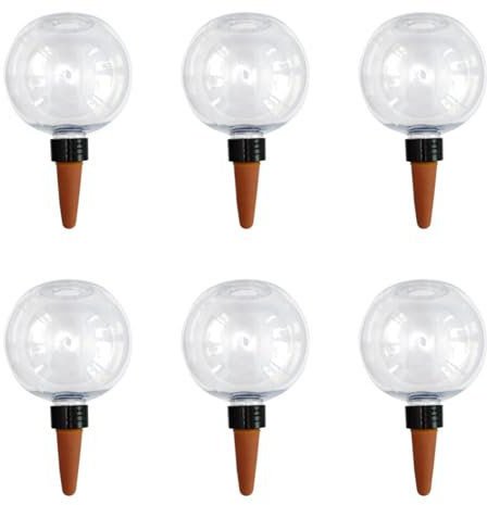 Plant Watering Globes | 6 Pieces 500 ML Large Capacity Se-lf Watering Plant Spikes Device | Plant Bulbs Insert with Terracotta Spikes | Slow Release Se-lf Waterings System for Indoor Outdoor Plants