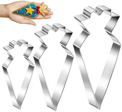 NIVRAIN 3 Stück Edelstahl Einschulung Ausstecher, Schokola Schulanfang Ausstechformen, DIY Dessertzubereitung, Leicht zu Entformen, Geeignet für Schul Eistüten und Weichbonbons