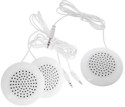 Angoily 3 Pezzi Altoparlanti da Cuscino Amplificati per Sonno Mini Speaker Stereo Portatile con Jack Aux per Computer Ufficio Viaggi Morbido Bianco Adatto Tutte le Età