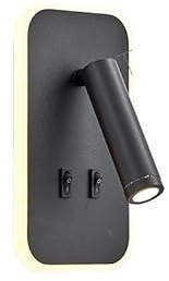 YVAAASIYC Lampada da lettura a LED parete con interruttore e porta USB, lampada comodino girevole, applique, faretto for camera letto(Cool White(5500-7000K),7 has USB)