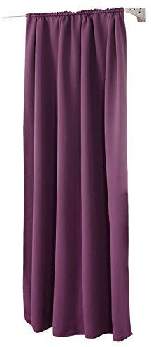 WOLTU Thermovorhang, Verdunklungsvorhang Blickdicht, Gardine mit Kräuselband für Schiene, Vorhang 250g/m² Schwere Wärmeisolierende, für Wohnzimmer Schlafzimmer, 140 x 245 cm, Violette