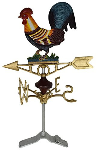 Cockerel Chicken Hen Weather Vane Vain Ridge Mount Gold House Roof CastIron