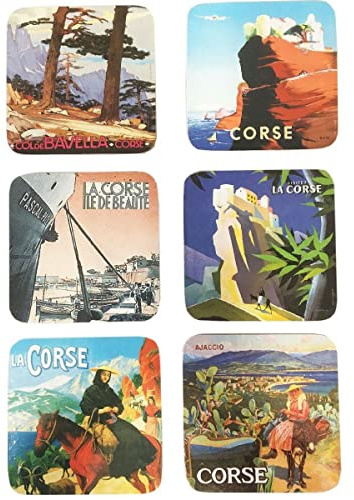 Lot de 6 Sous-verre Corse 2
