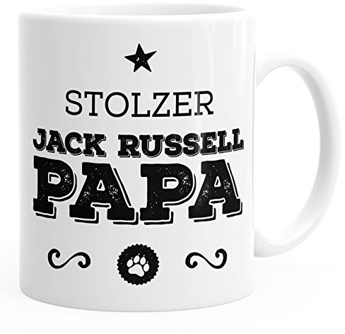 MoonWorks Kaffee-Tasse Stolzer Jack Russell Terrier Papa Jack Russell Terrier Besitzer Hundebesitzer weiß Unisize