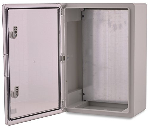 Caja de plástico ABS BOXEXPERT Armario de distribución Fleet IP65 gris/transparente (ABS, 500x350x190mm con puerta de visualización)