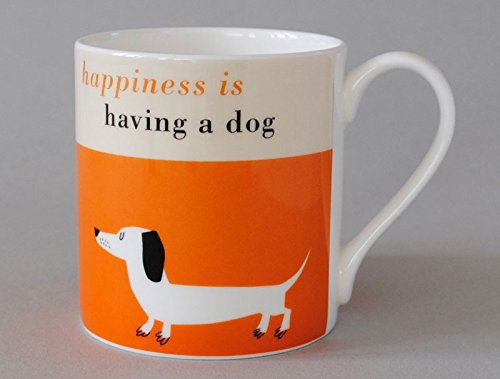 Happiness is Having a Dog Sausage Dog Dackel, kleine Tasse, Orange – Stoke on Trent, England